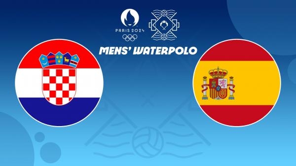 Pariz, OI 2024. - Vaterpolo: Hrvatska - Španjolska, snimka četvrtfinala