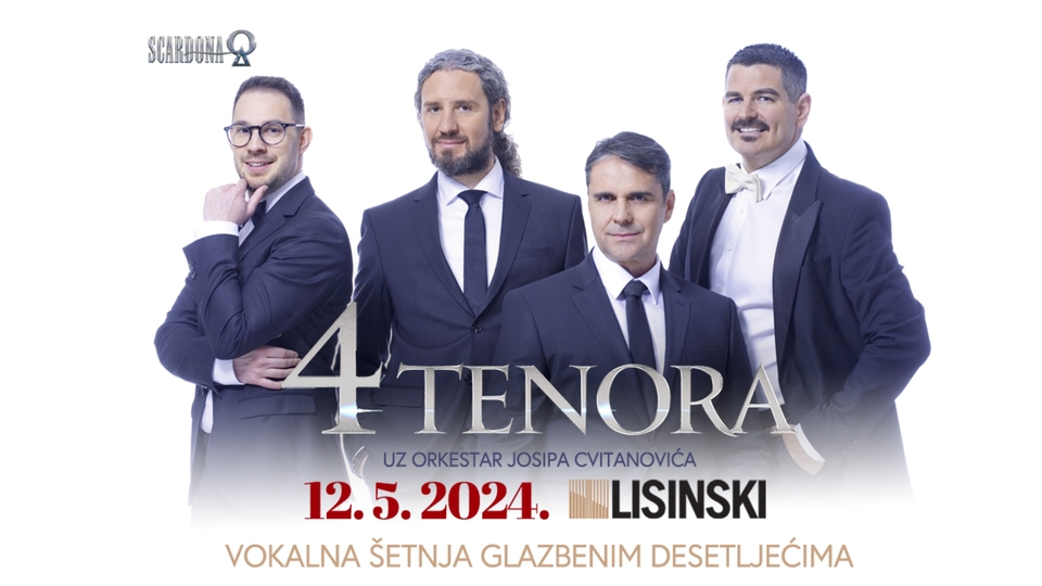 4 TENORA - Vokalna šetnja glazbenim desetljećima, KDVL, 12.5.'24