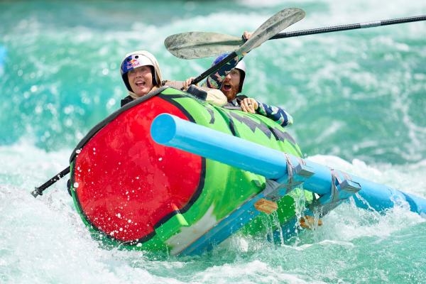 A wild whitewater race